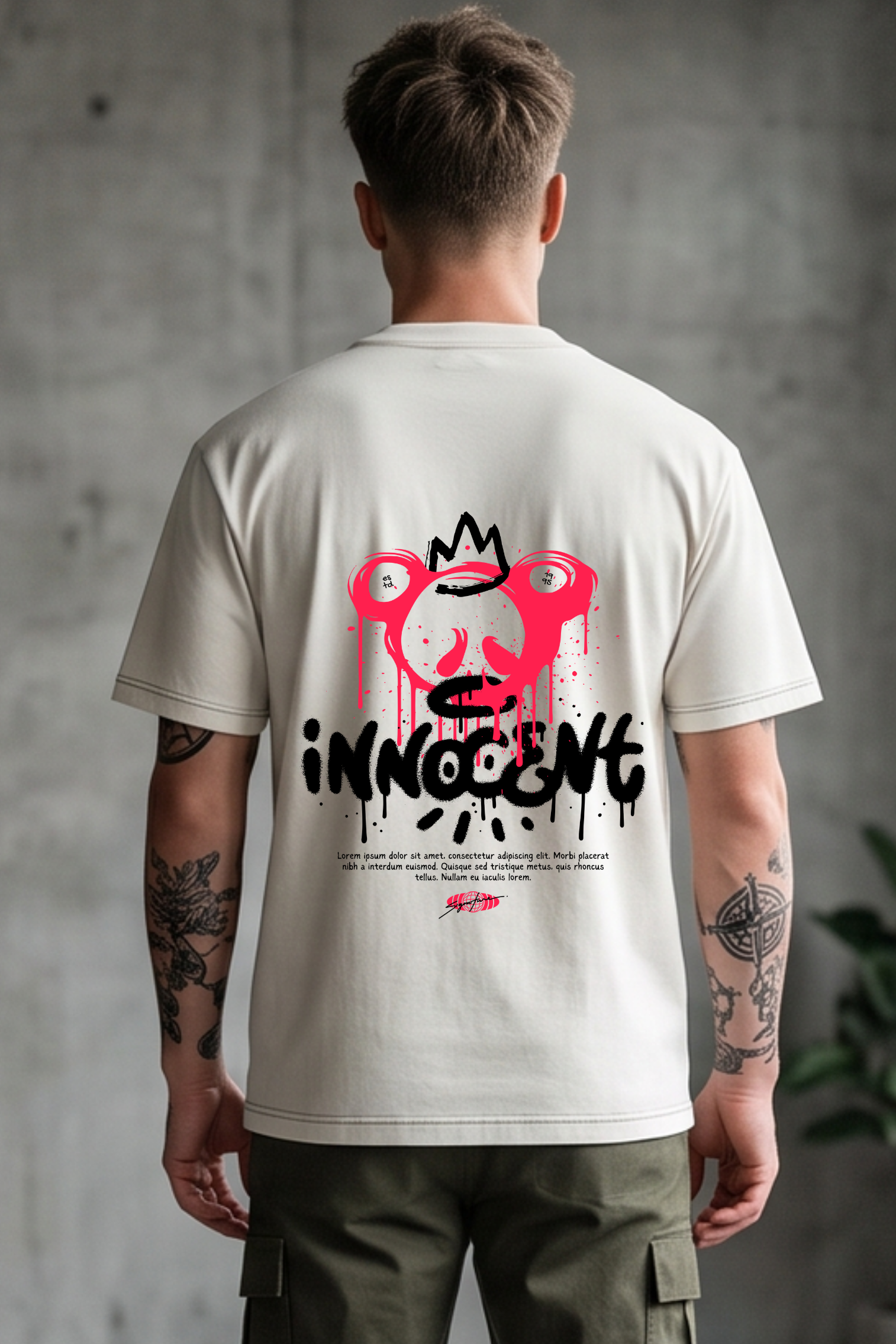 Innocent Typography Oversized Printed T-Shirt